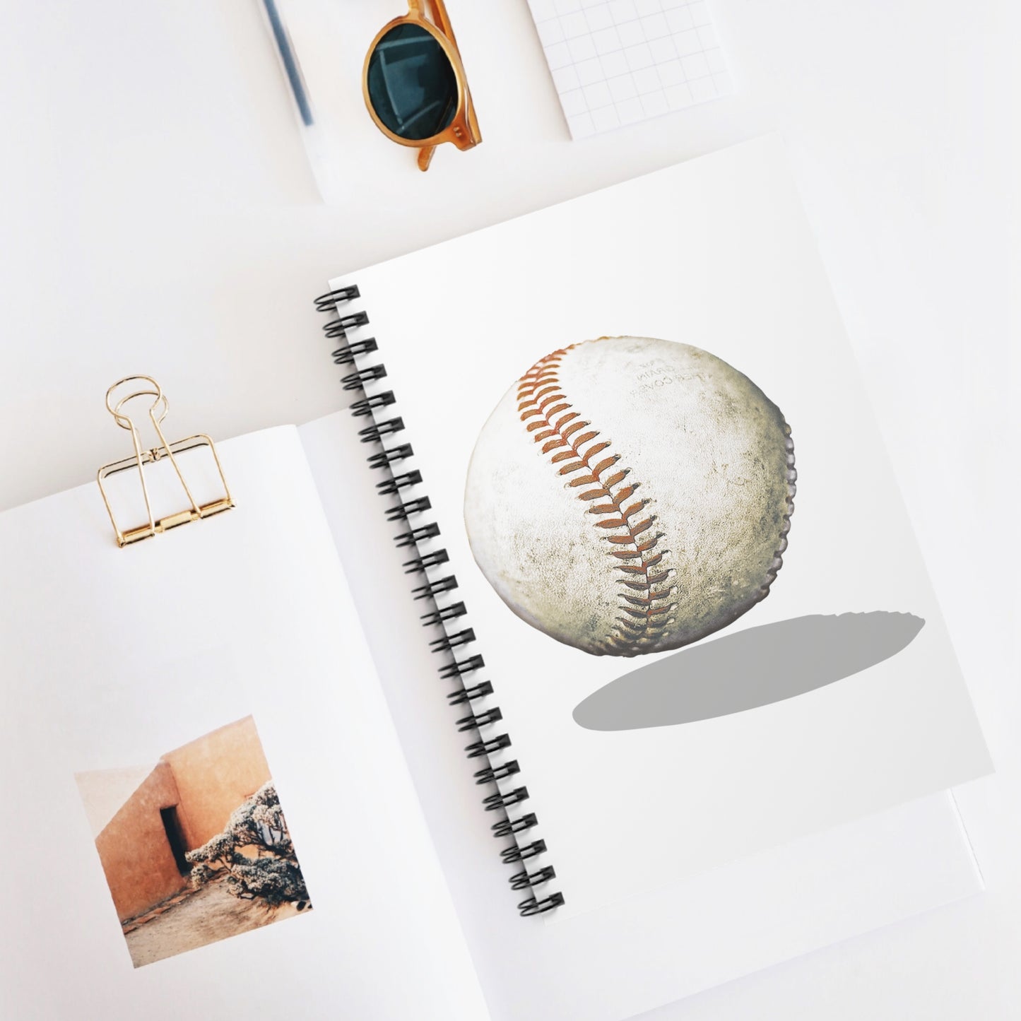 BaseBall-3 Spiral Notebook - Ruled Line