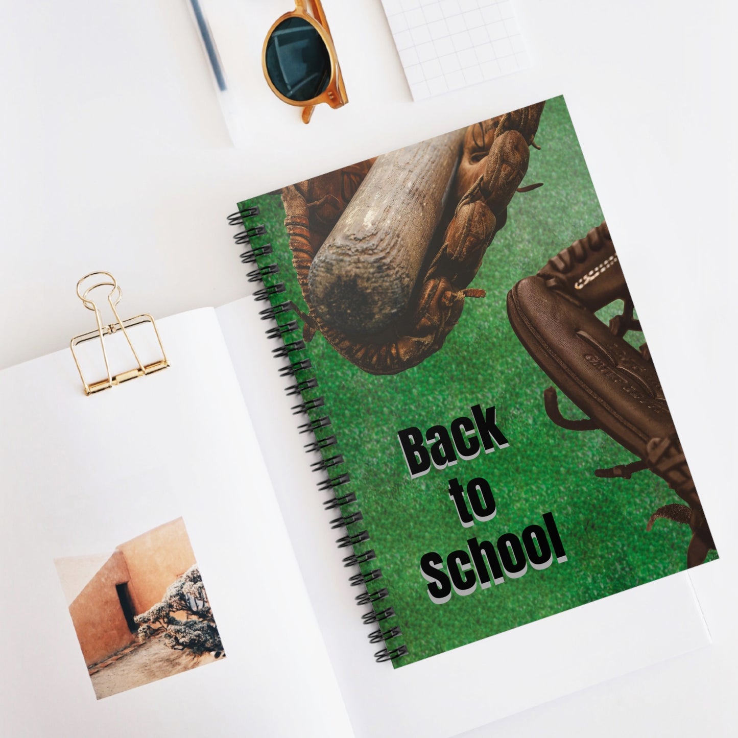 % BaseBall-2 Spiral Notebook - Ruled Line