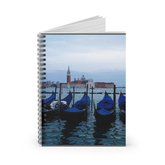 Boat-Venice Spiral Notebook - Ruled Line