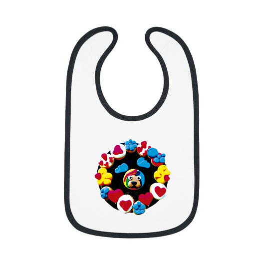 BB-12 Baby Contrast Trim Jersey Bib