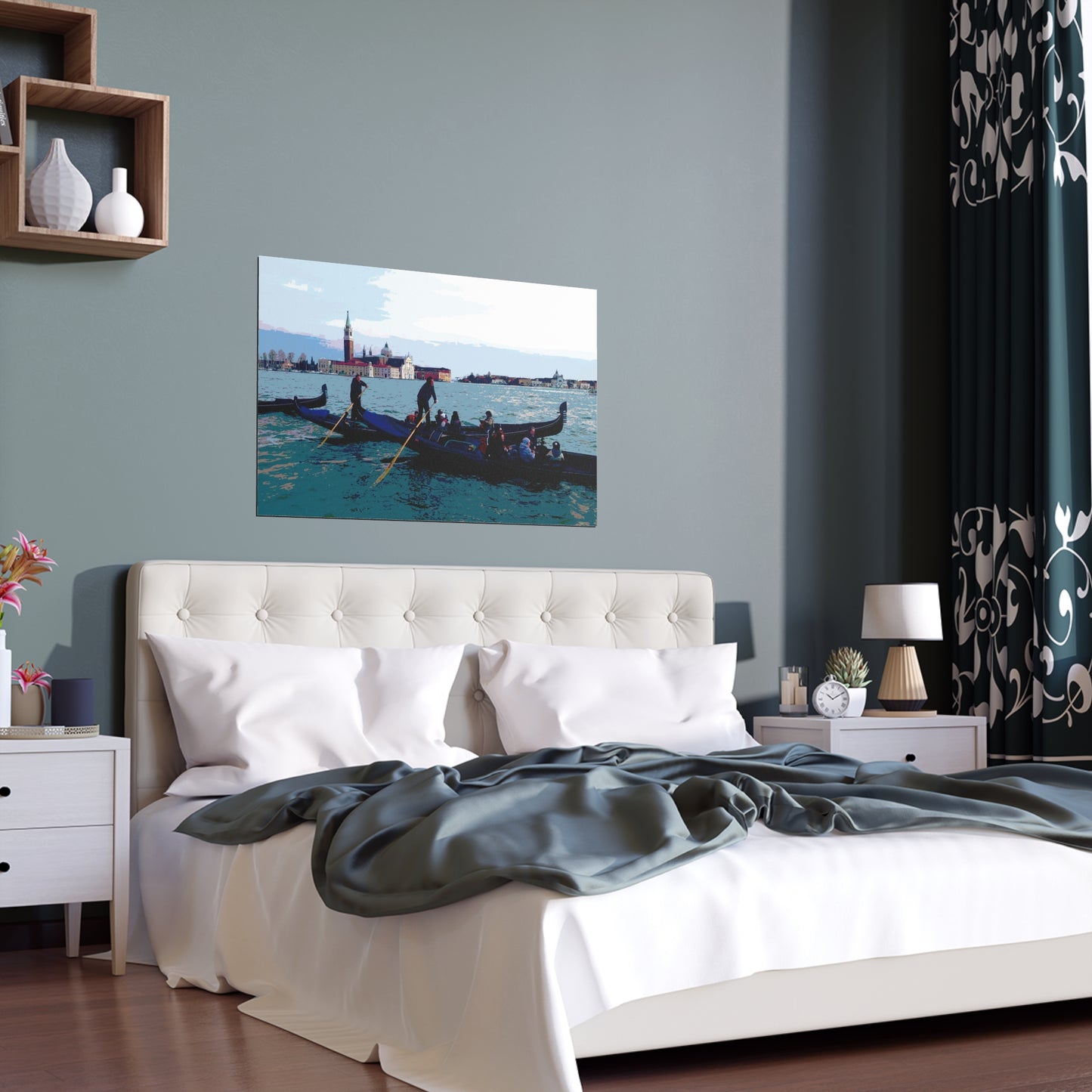 Boat Venice-HP Indoor and Outdoor Silk Posters