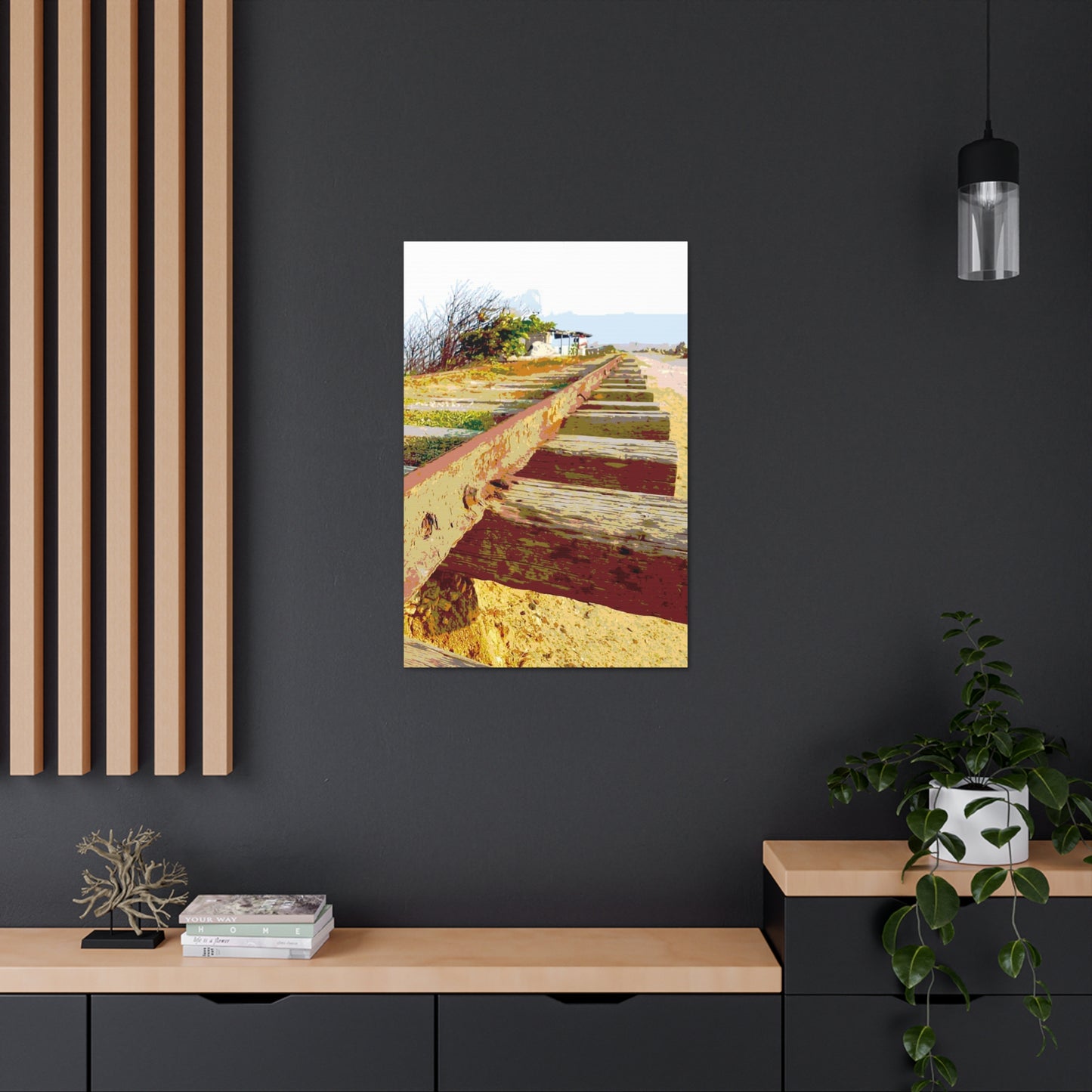 Train tracks-3 Canvas Gallery Wraps