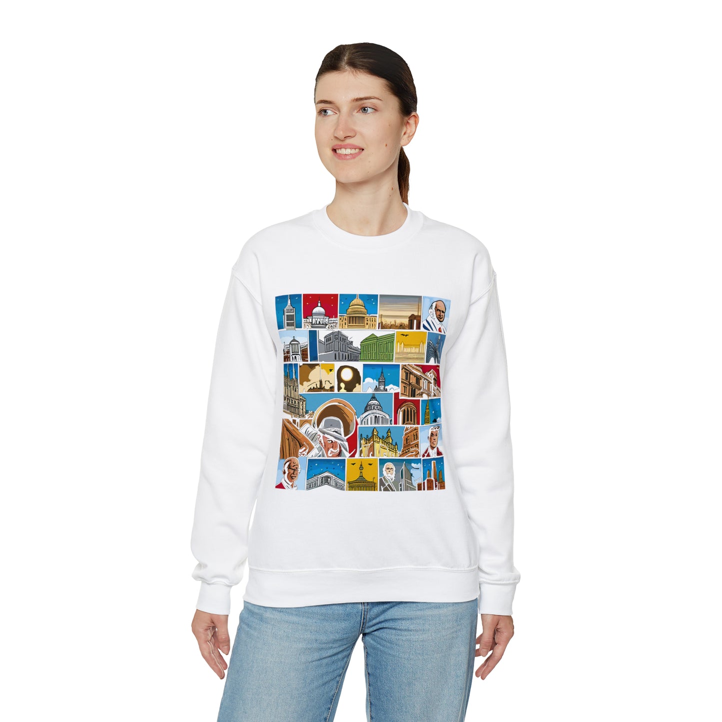 TWO Unisex Heavy Blend™ Crewneck Sweatshirt