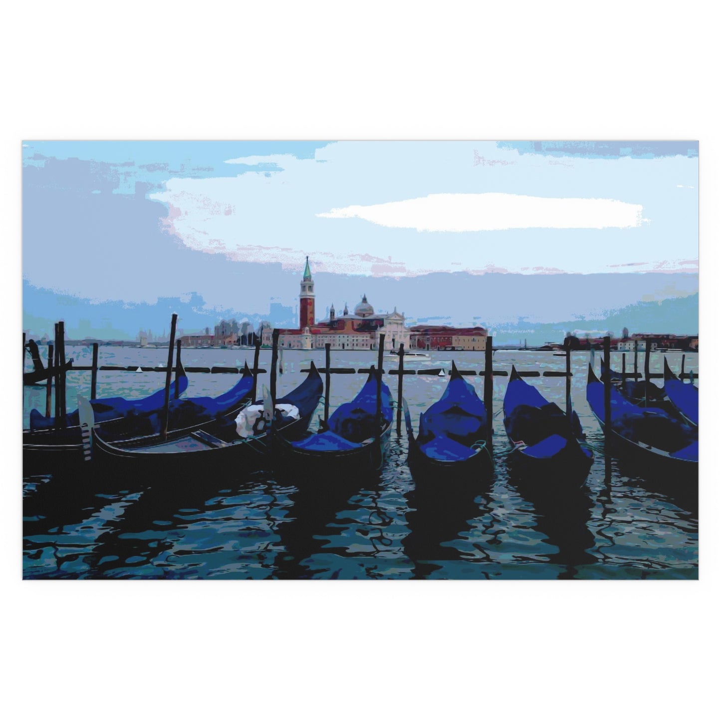 Boat Venice-HP-4 Indoor and Outdoor Silk Posters