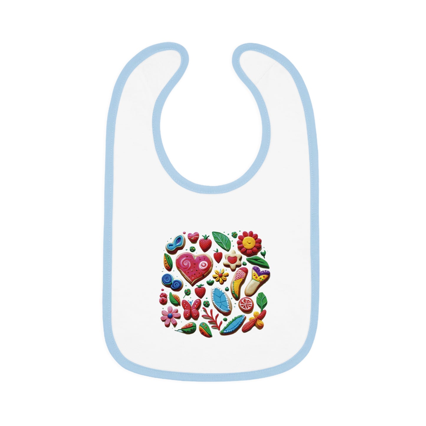 Bib-4 Baby Contrast Trim Jersey Bib