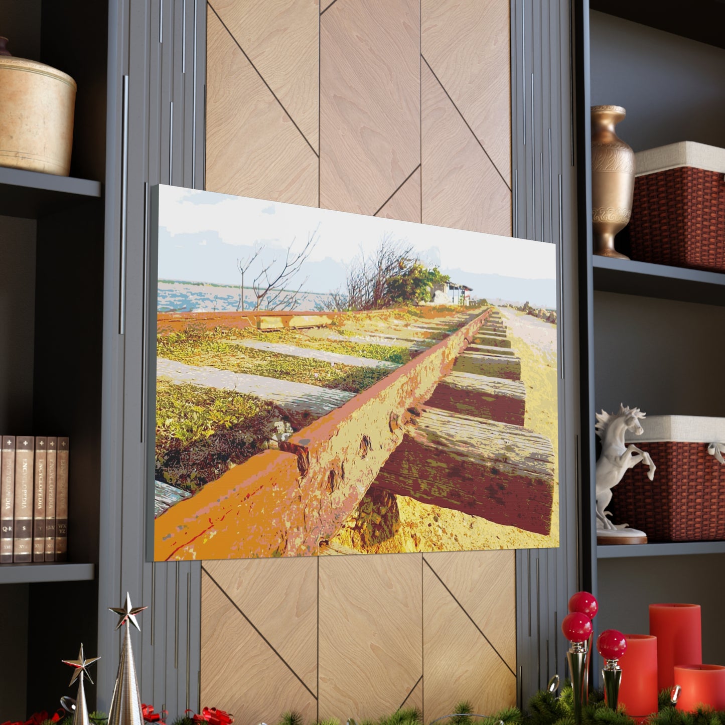 Train tracks Canvas Gallery Wraps