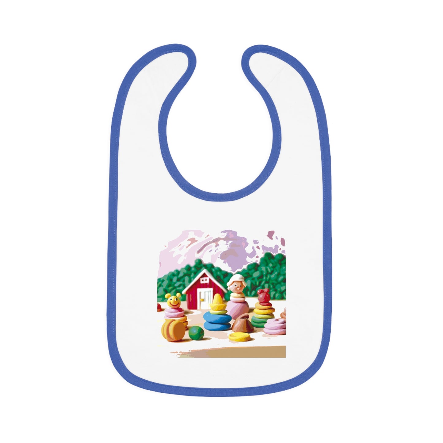 Bib-3 Baby Contrast Trim Jersey Bib