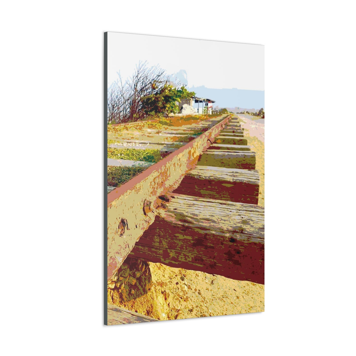 Train tracks-3 Canvas Gallery Wraps