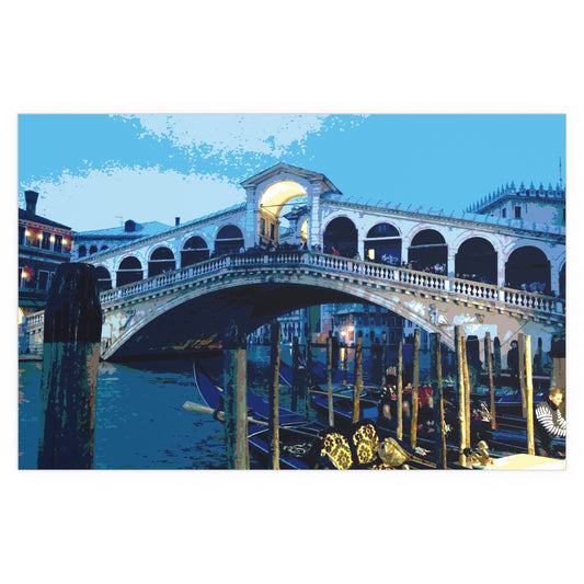 Boat Venice-HP-2 Indoor and Outdoor Silk Posters