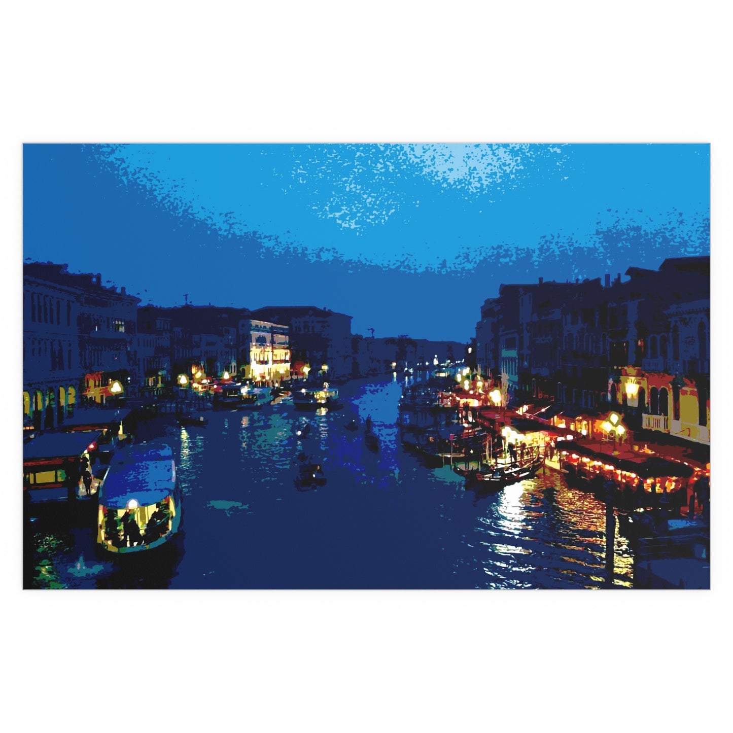 Boat Venice-HP-3 Indoor and Outdoor Silk Posters