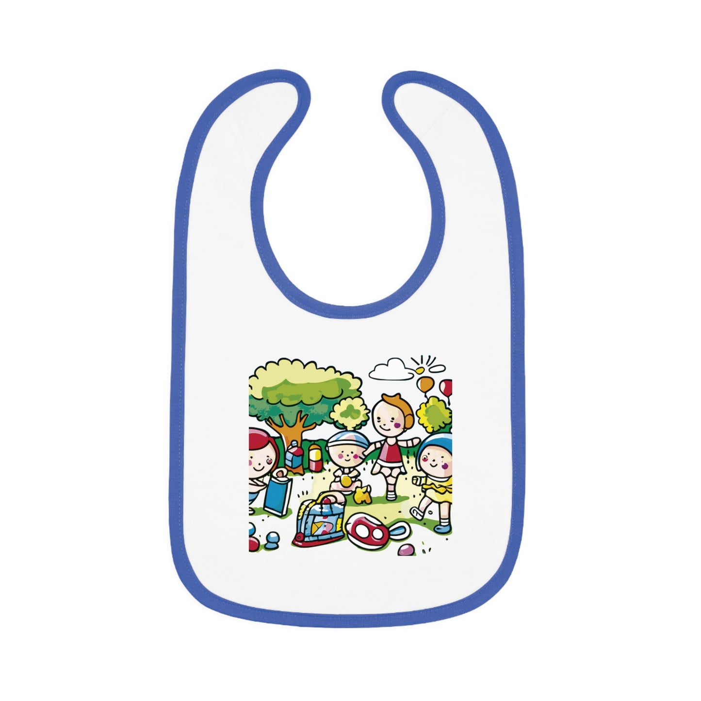 BB-38 Baby Contrast Trim Jersey Bib