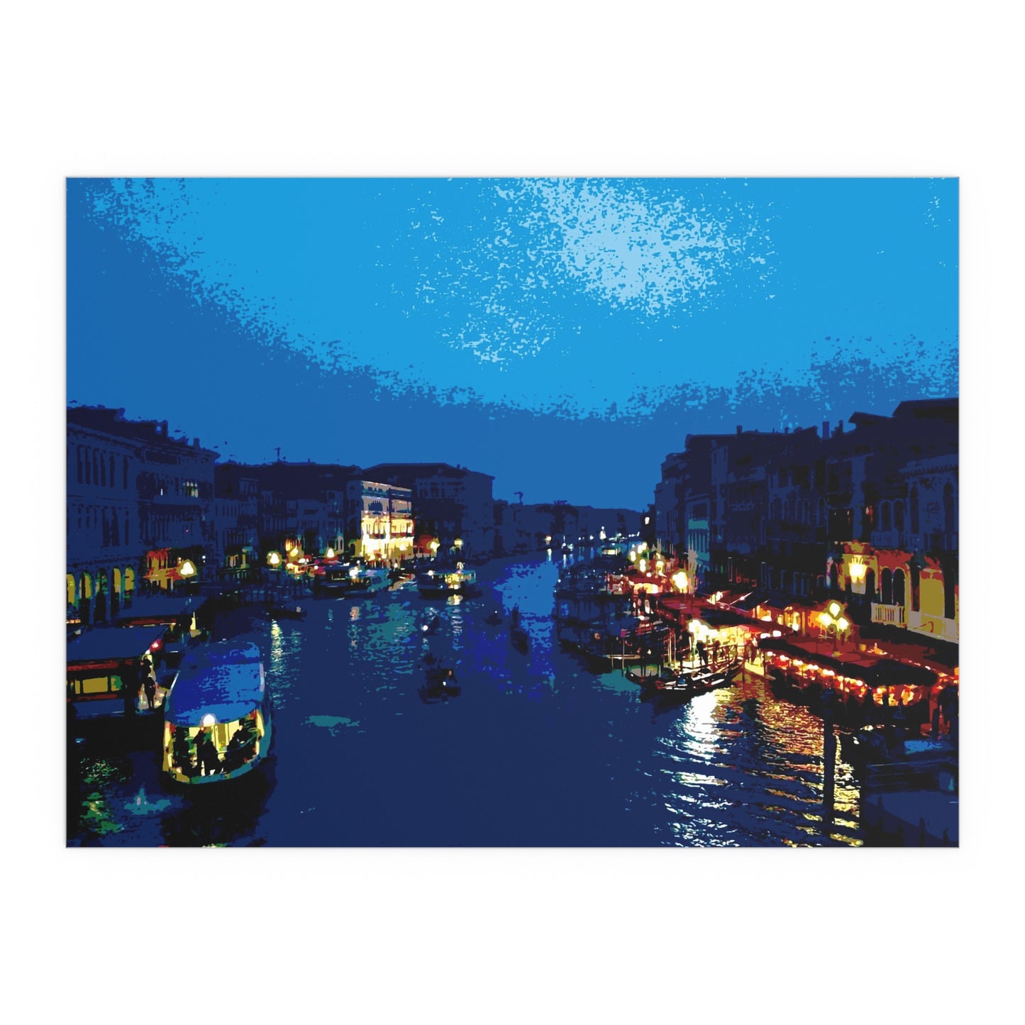 Boat Venice-HP-3 Indoor and Outdoor Silk Posters