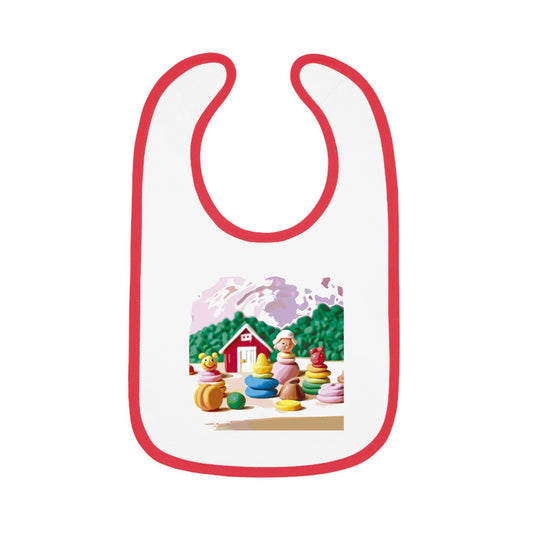 Bib-3 Baby Contrast Trim Jersey Bib