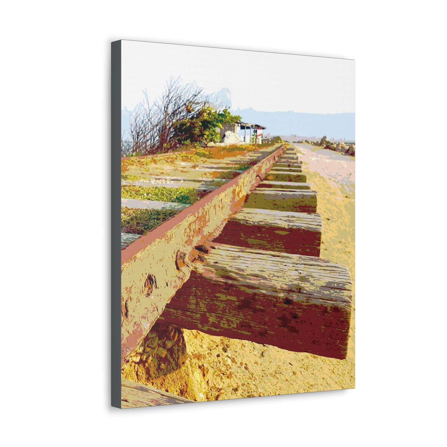 Train tracks-3 Canvas Gallery Wraps