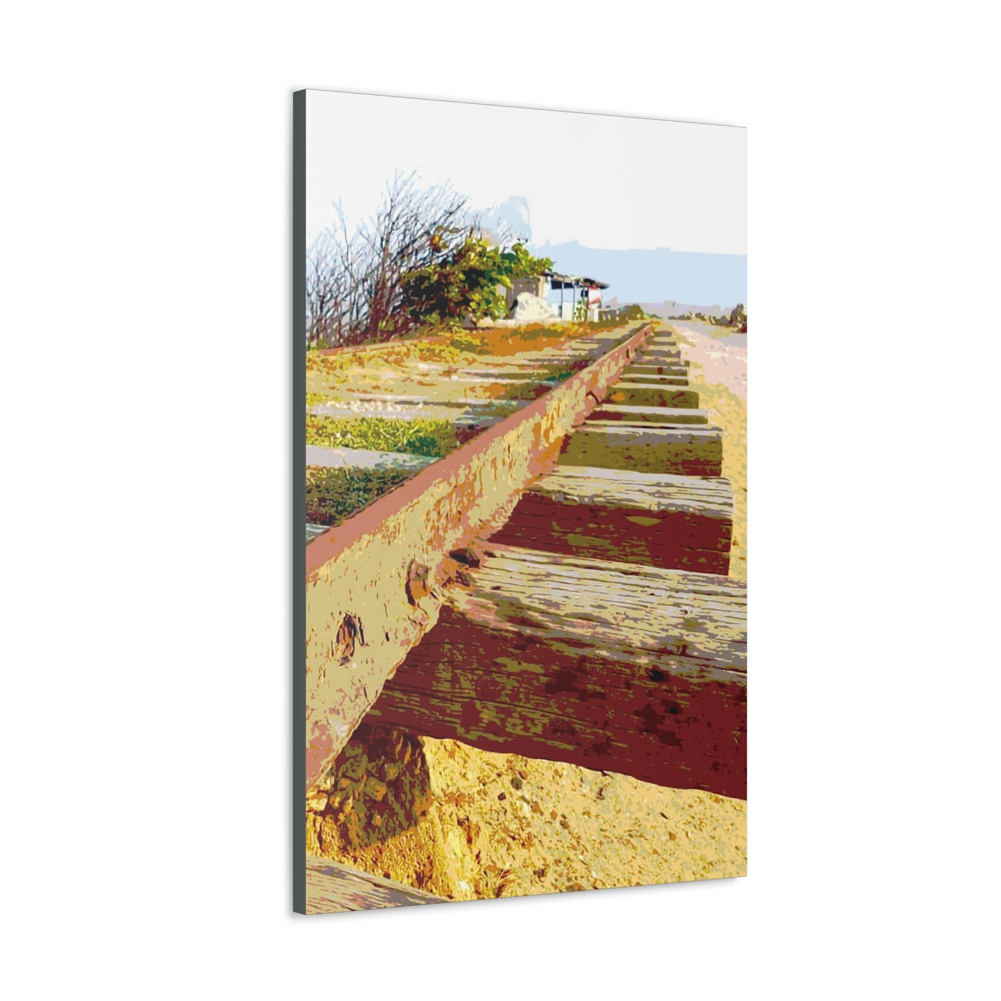 Train tracks-3 Canvas Gallery Wraps