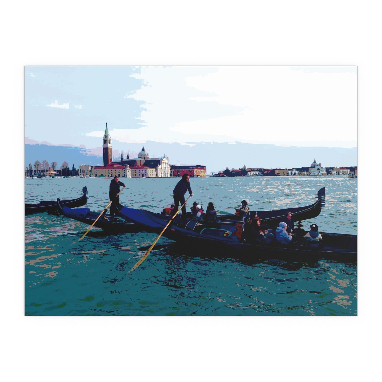 Boat Venice-HP Indoor and Outdoor Silk Posters