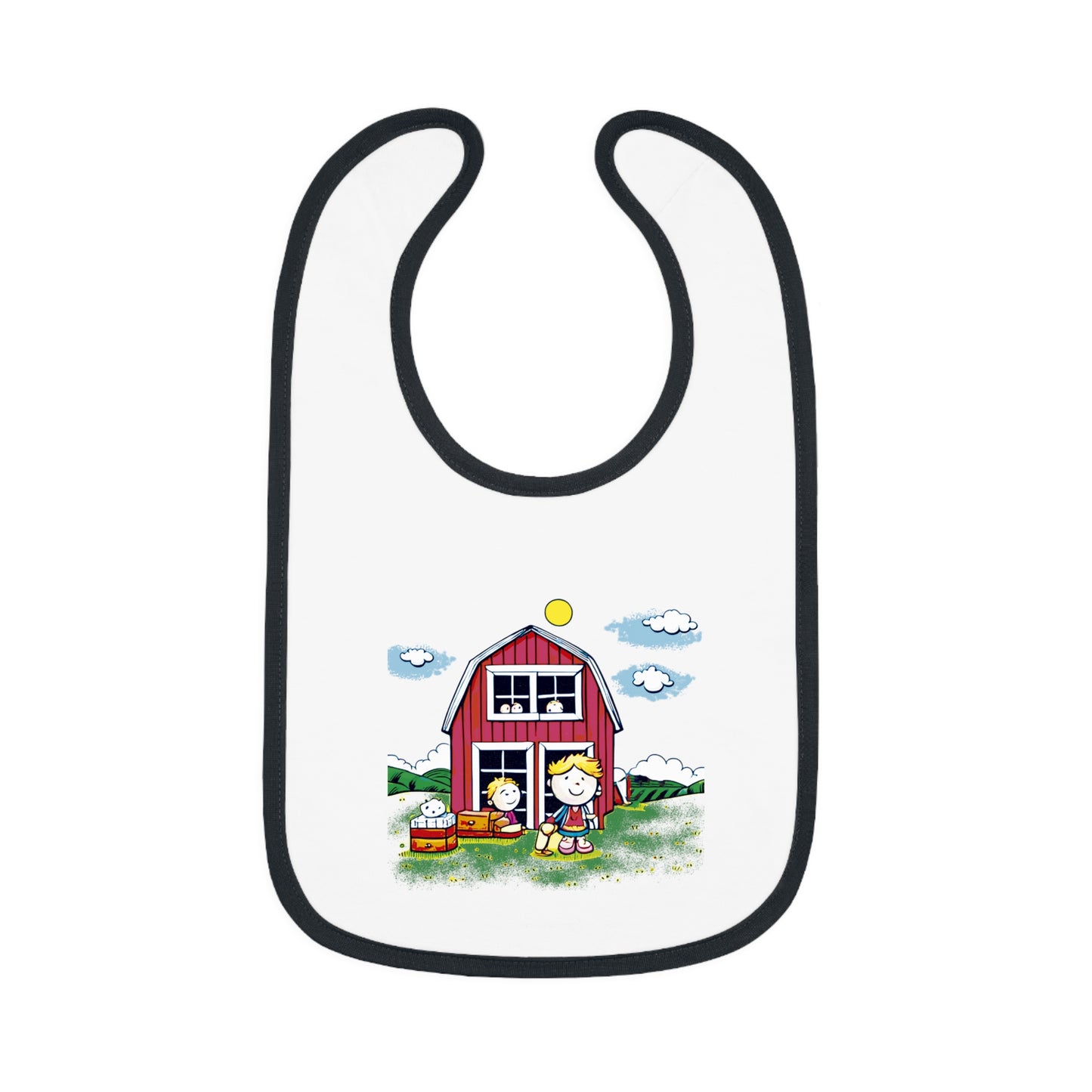 Bib-2 Baby Contrast Trim Jersey Bib