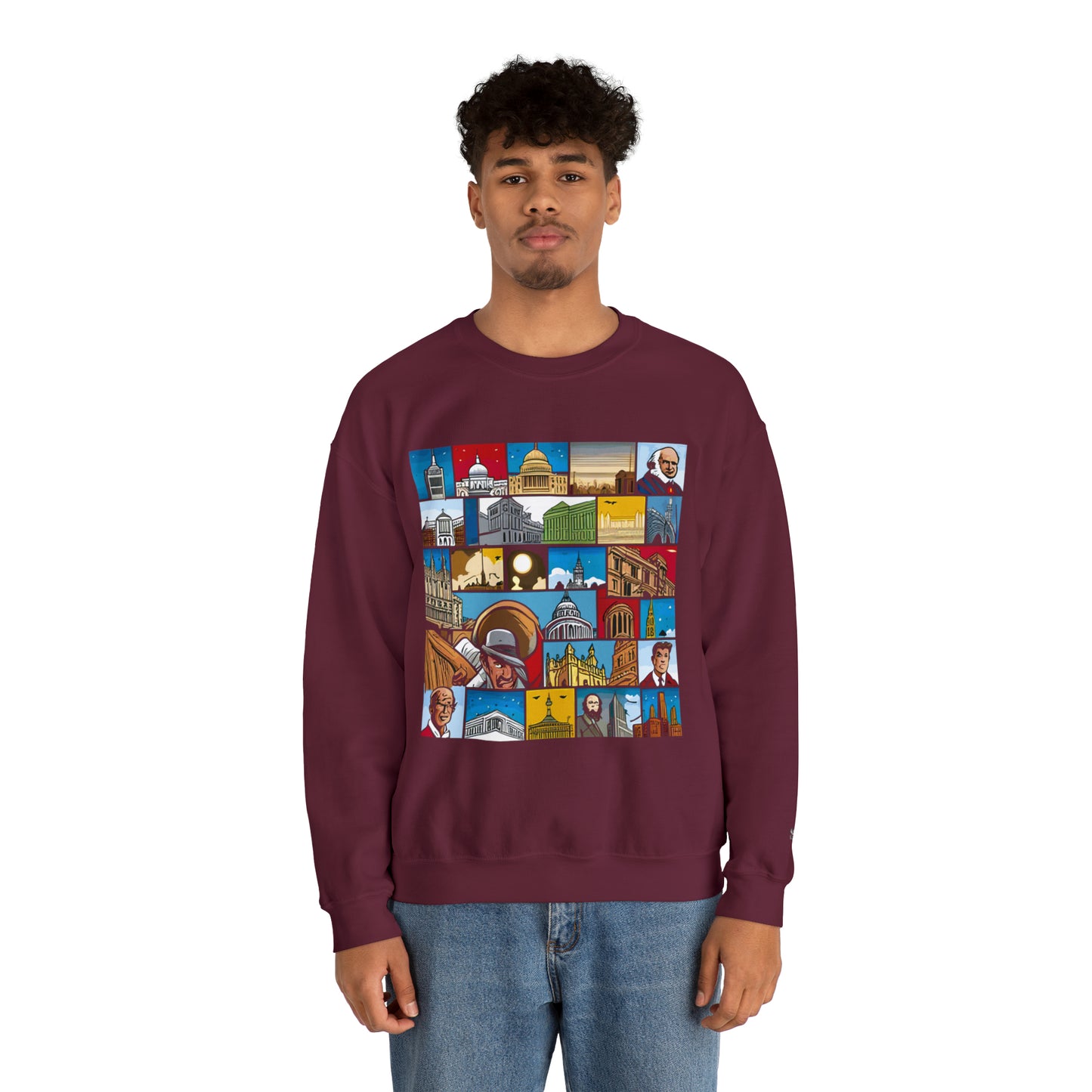 TWO Unisex Heavy Blend™ Crewneck Sweatshirt