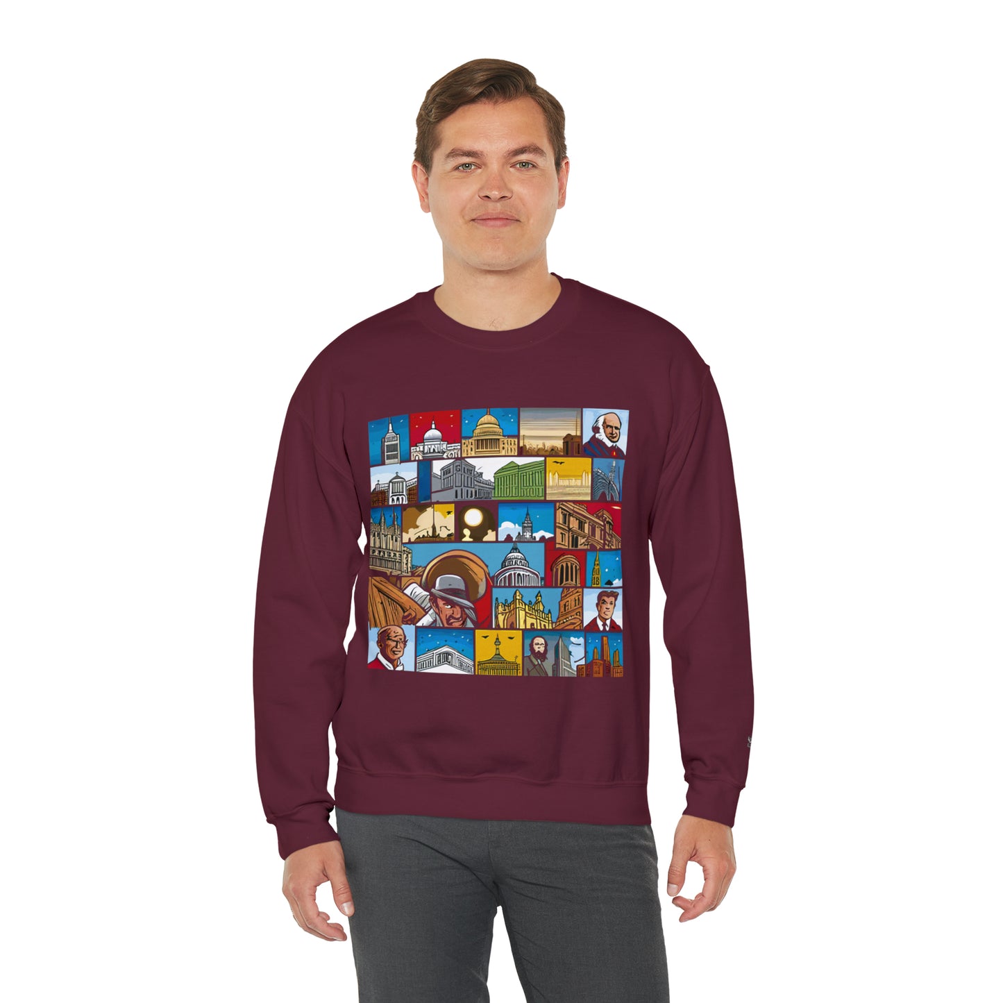 TWO Unisex Heavy Blend™ Crewneck Sweatshirt