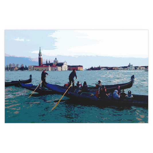 Boat Venice-HP Indoor and Outdoor Silk Posters