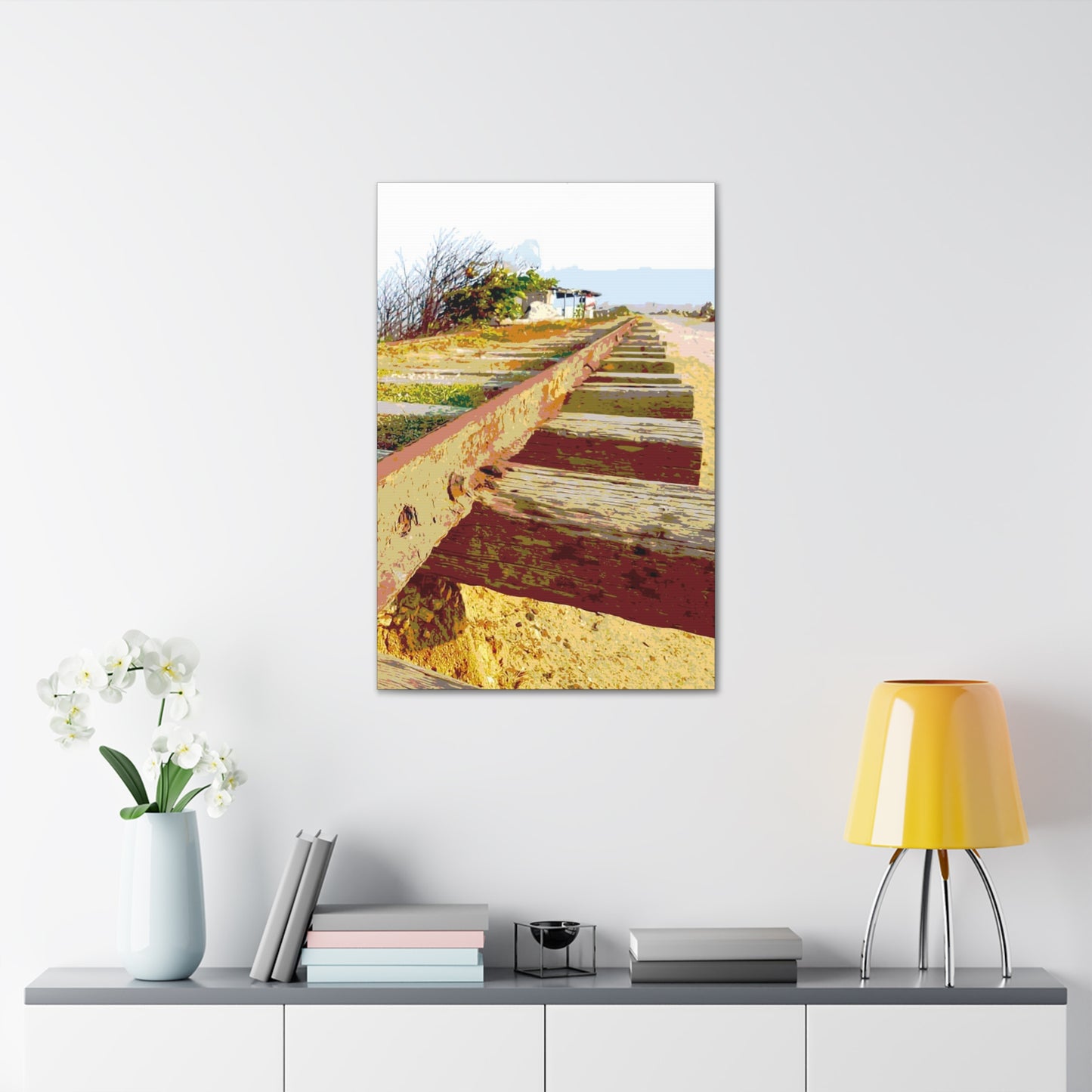 Train tracks-3 Canvas Gallery Wraps