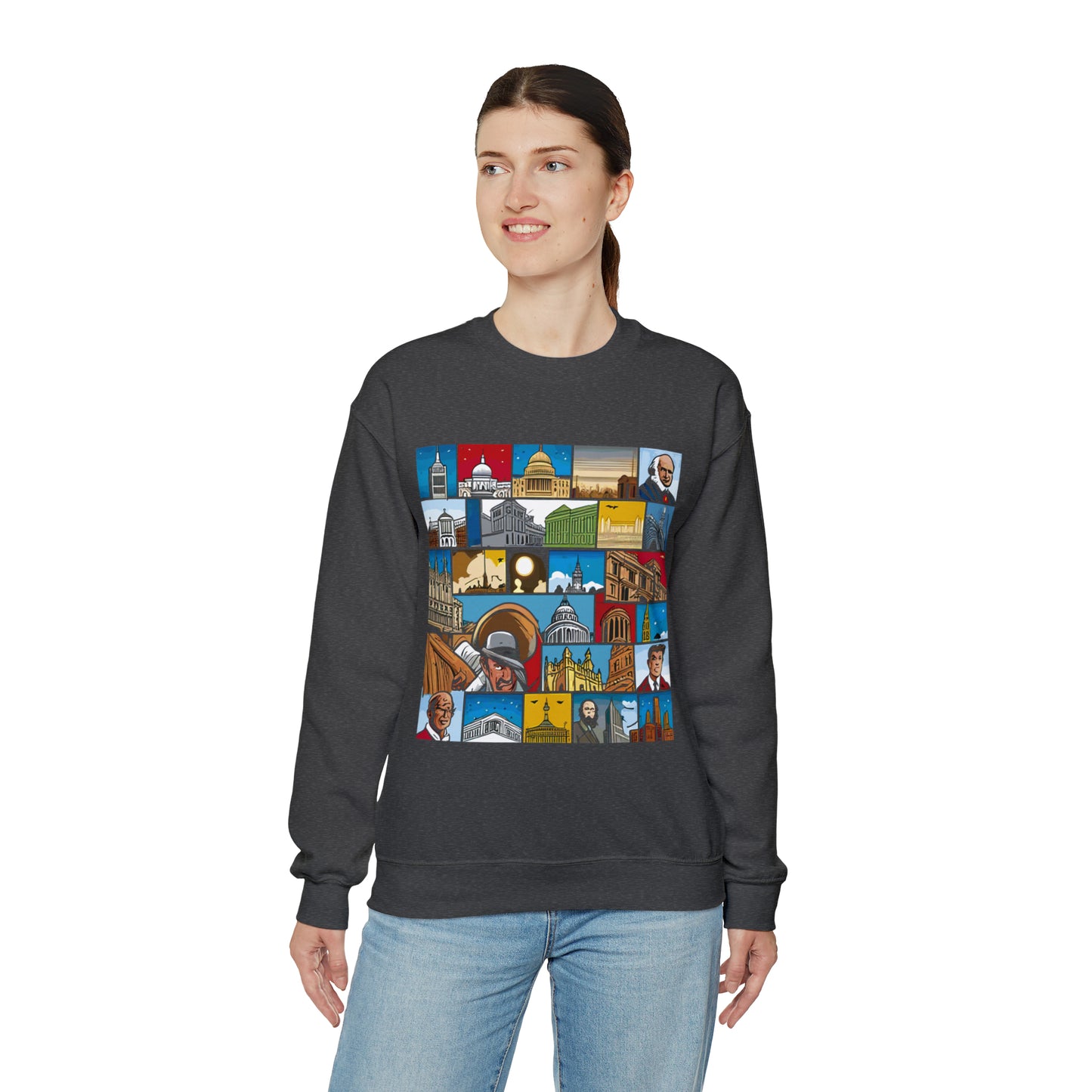 TWO Unisex Heavy Blend™ Crewneck Sweatshirt