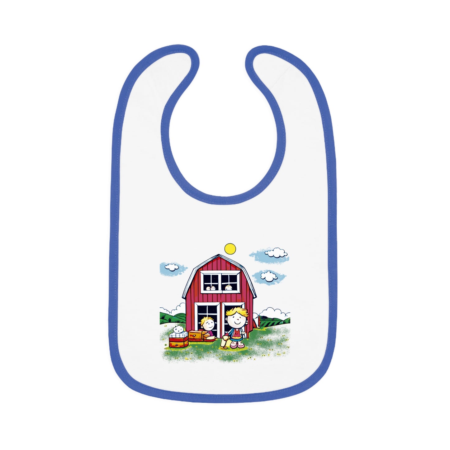 Bib-2 Baby Contrast Trim Jersey Bib