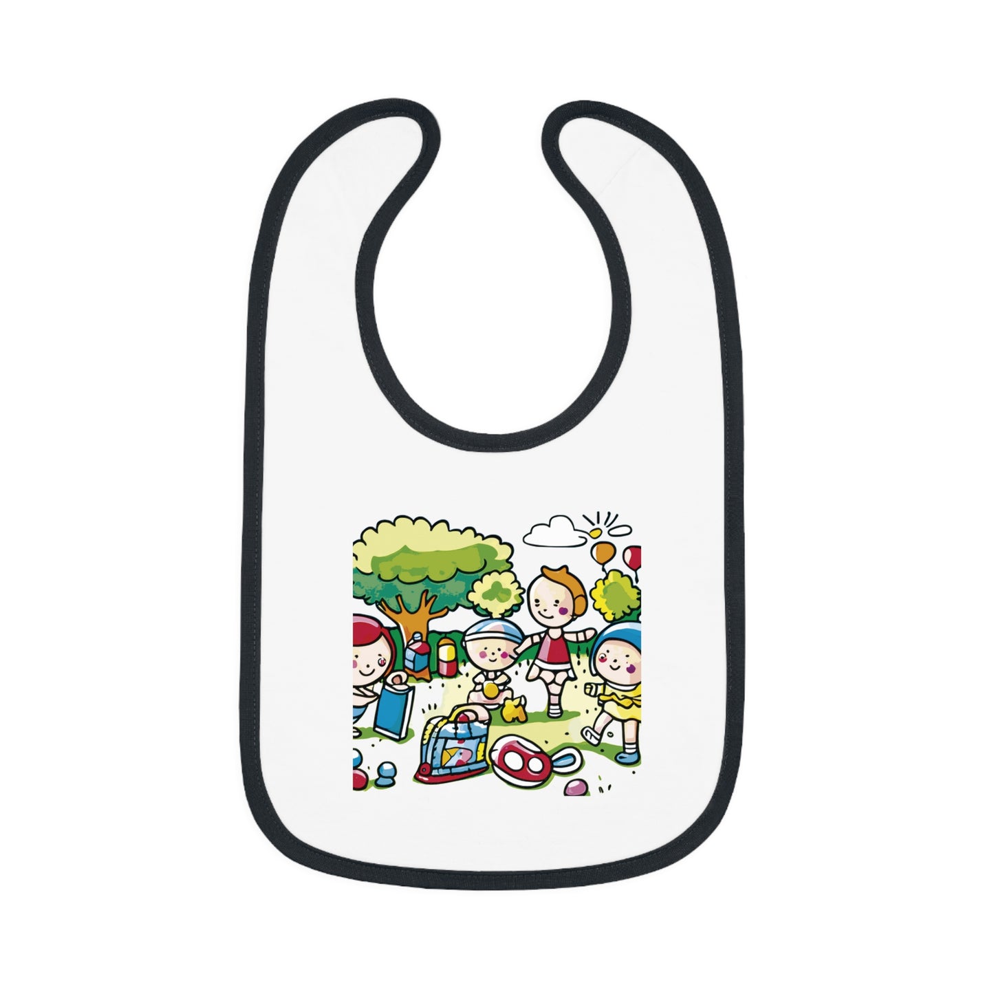 BB-38 Baby Contrast Trim Jersey Bib