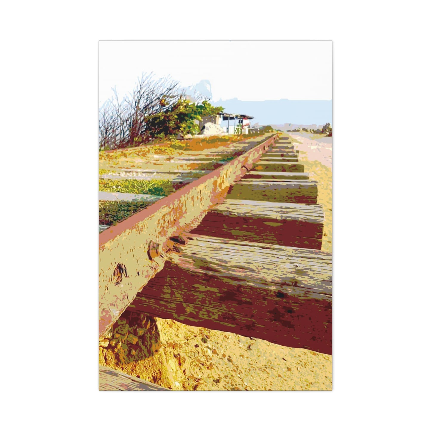 Train tracks-3 Canvas Gallery Wraps