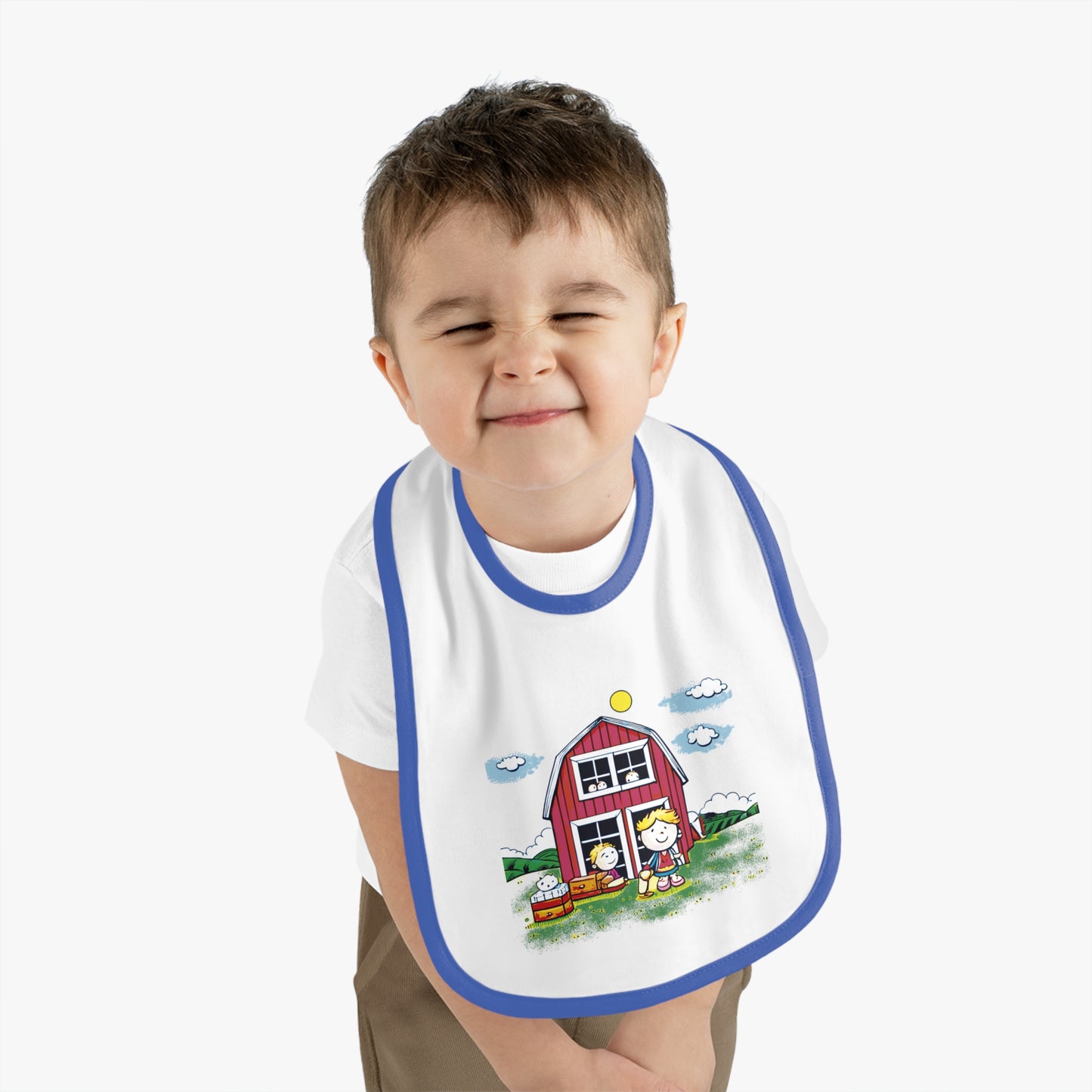 Bib-2 Baby Contrast Trim Jersey Bib