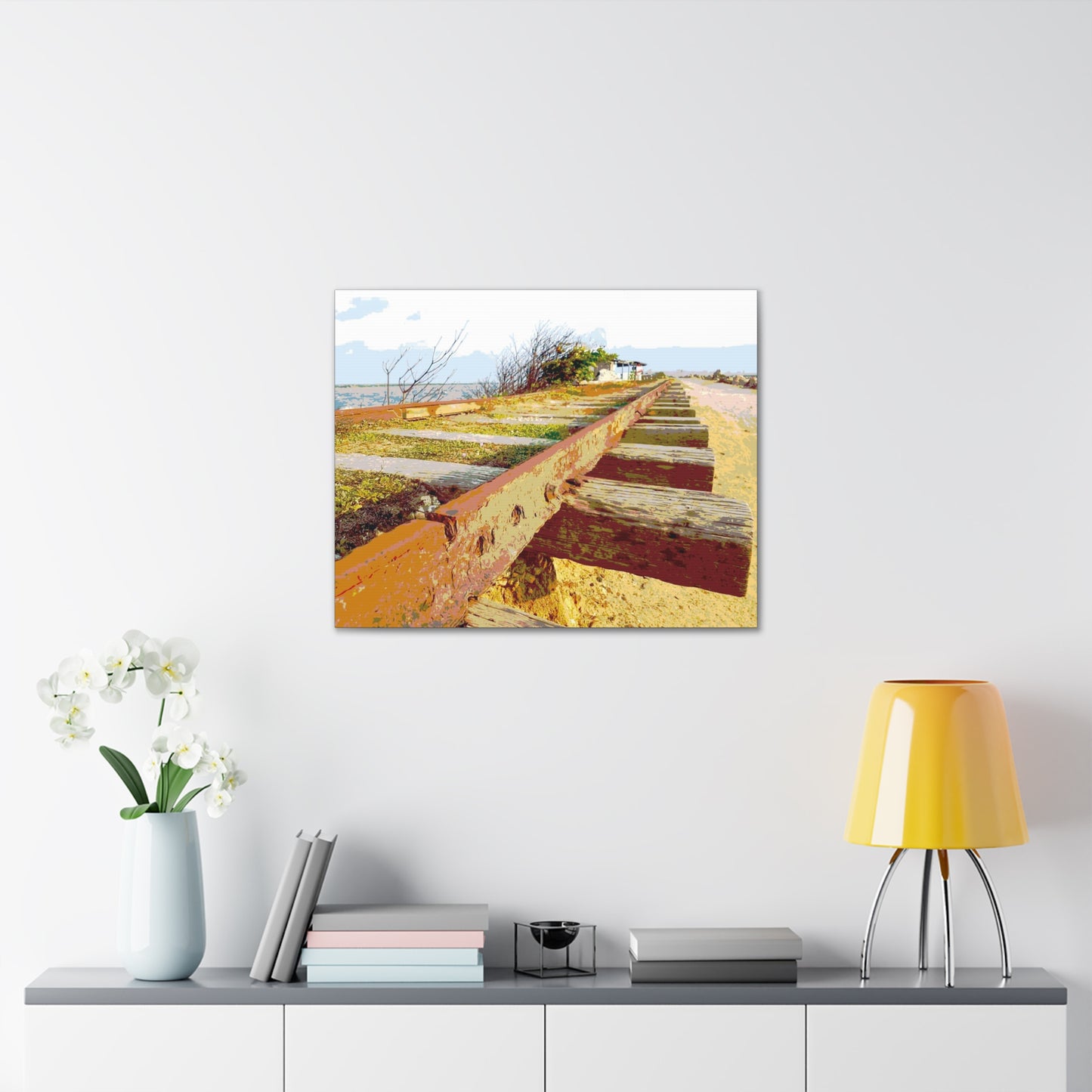 Train tracks Canvas Gallery Wraps