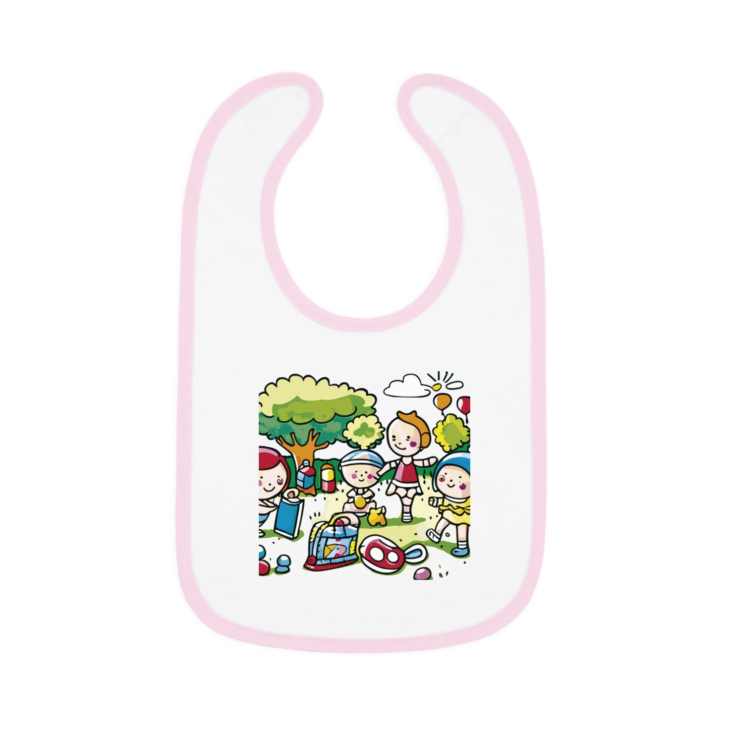 BB-38 Baby Contrast Trim Jersey Bib