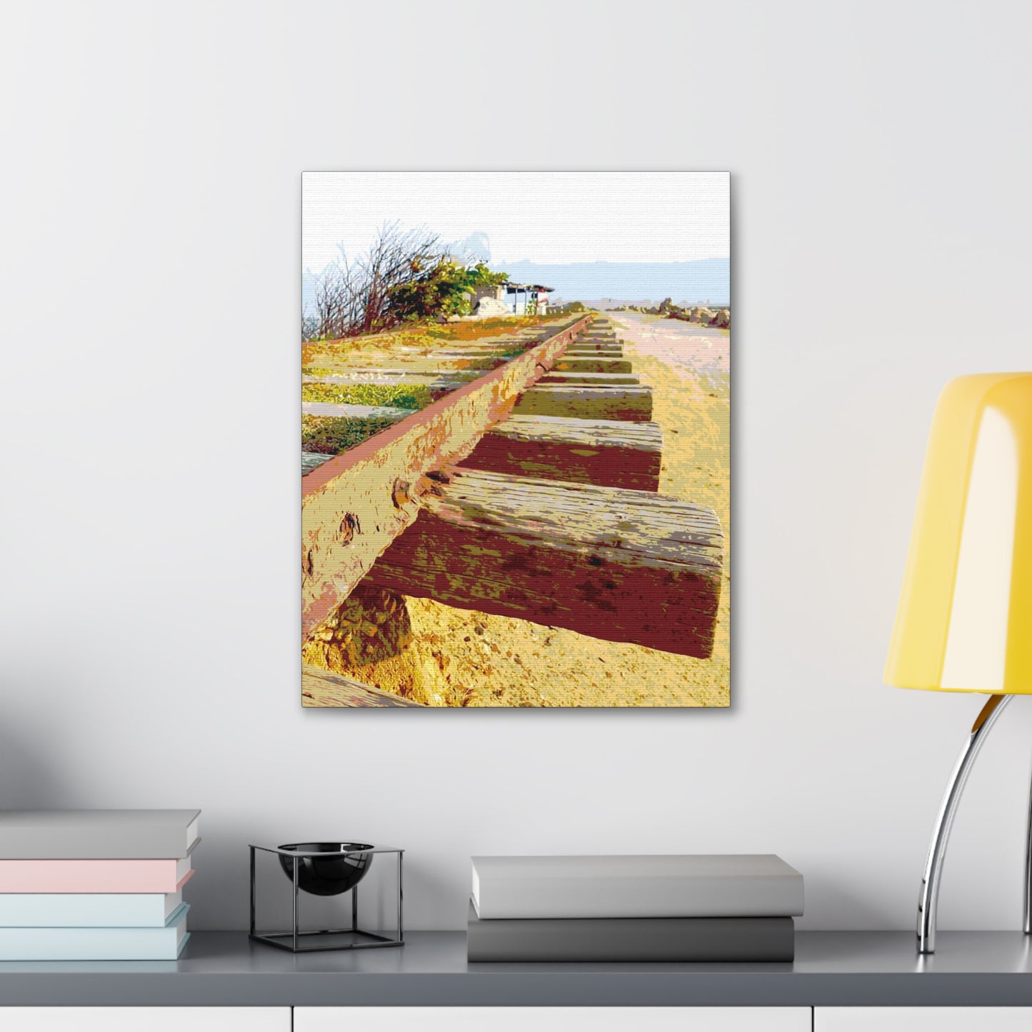 Train tracks-3 Canvas Gallery Wraps