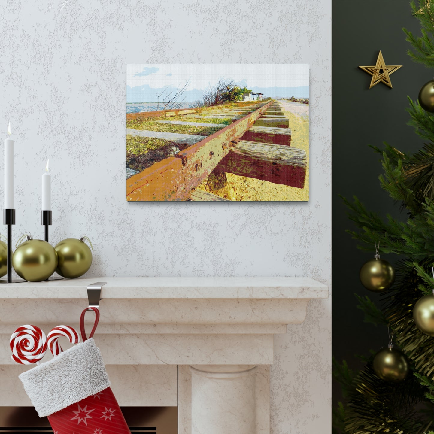 Train tracks Canvas Gallery Wraps