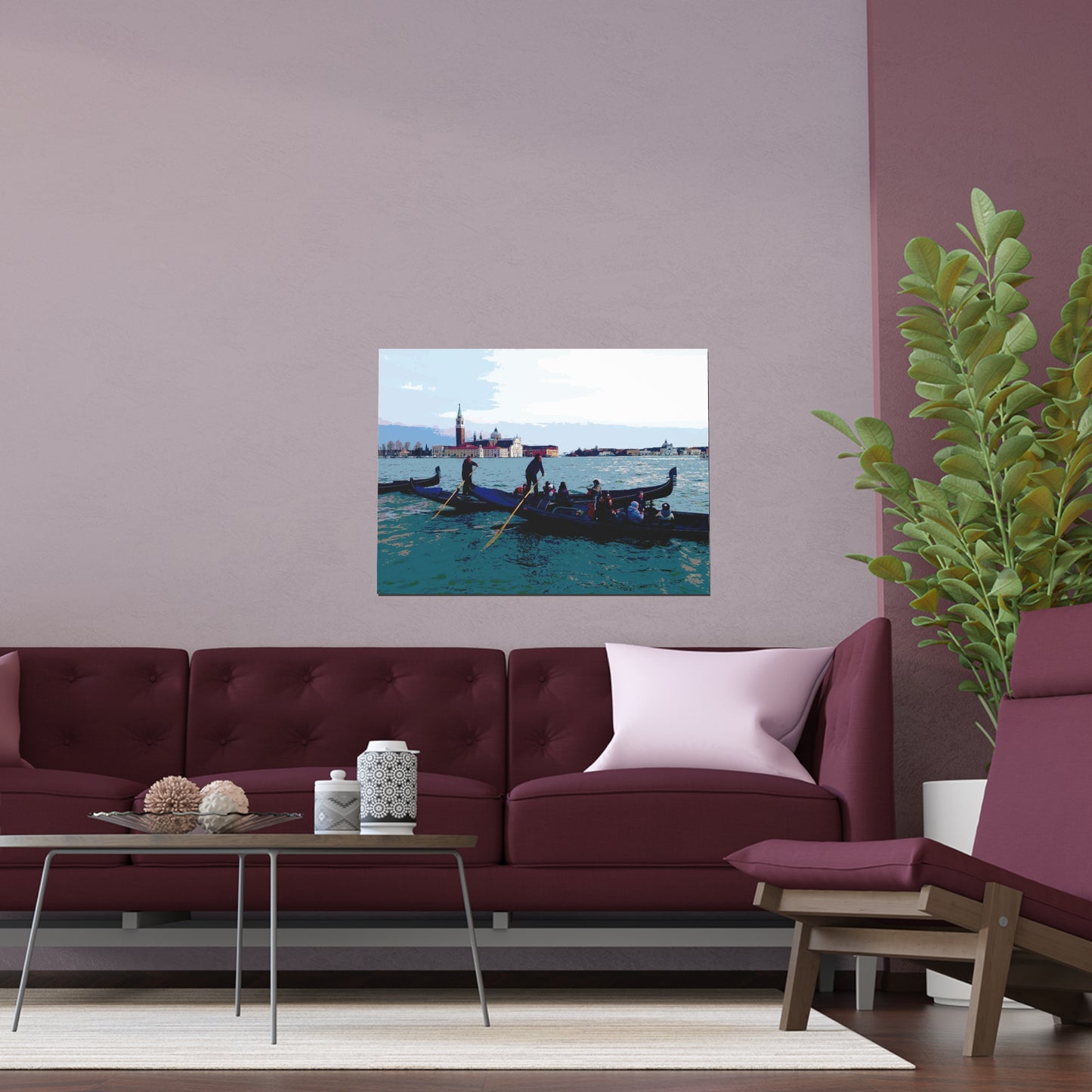 Boat Venice-HP Indoor and Outdoor Silk Posters