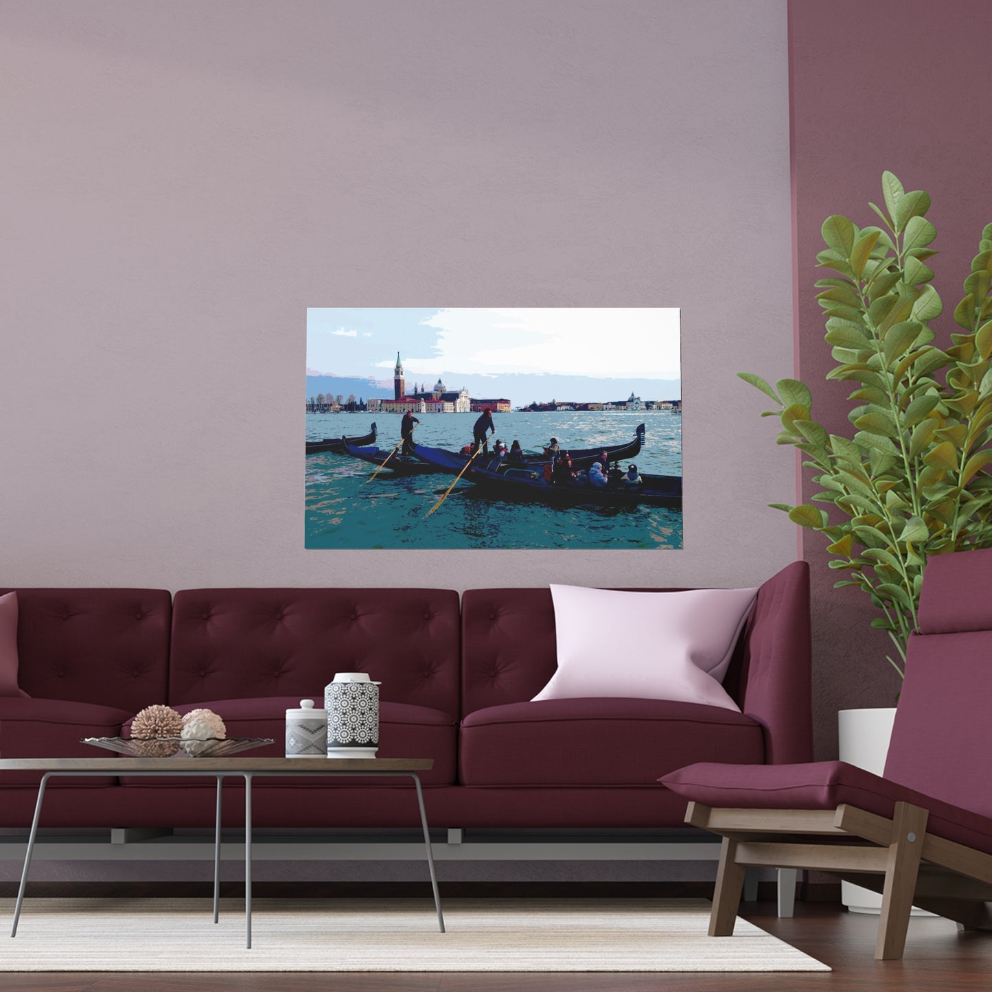 Boat Venice-HP Indoor and Outdoor Silk Posters