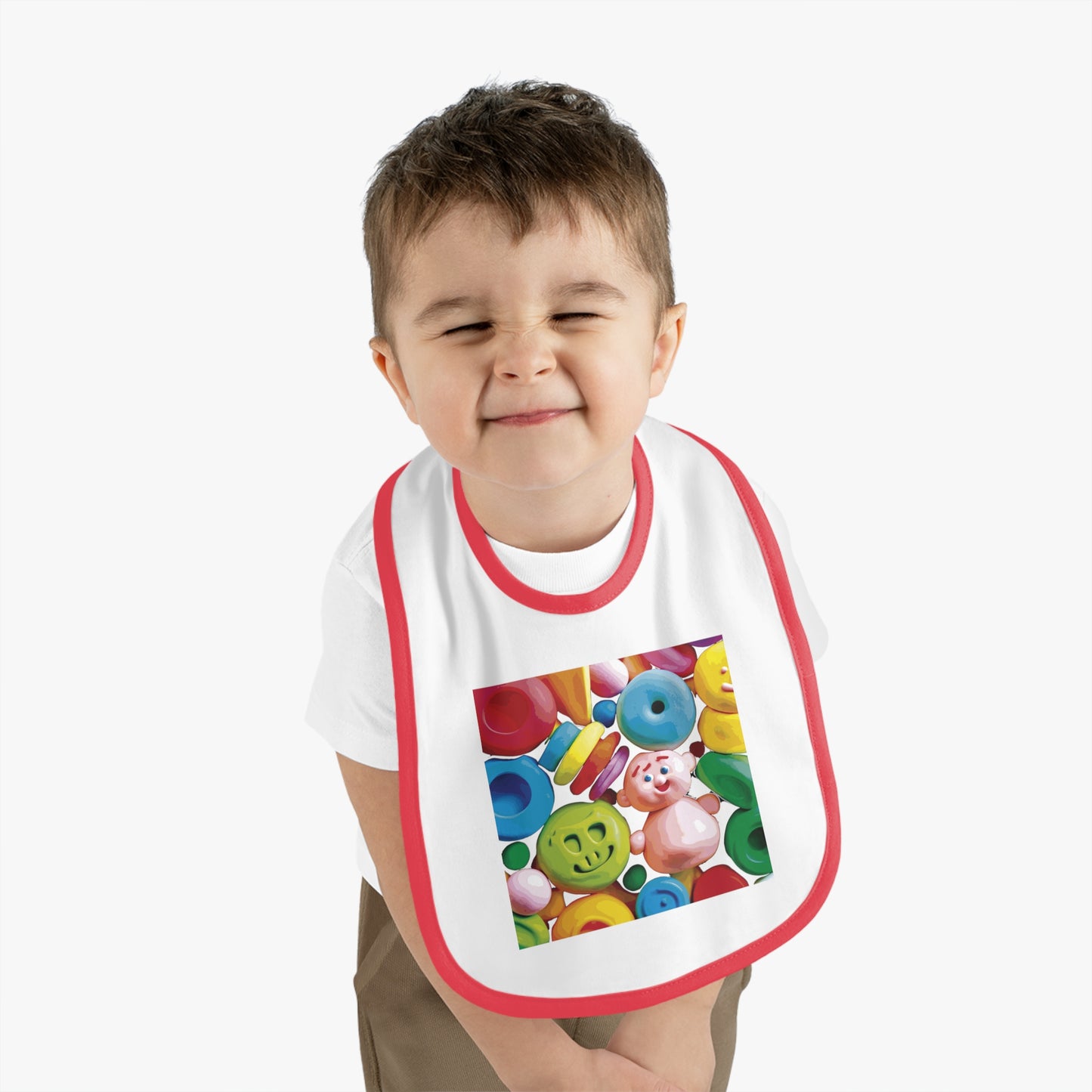 BB-53.1 Baby Contrast Trim Jersey Bib