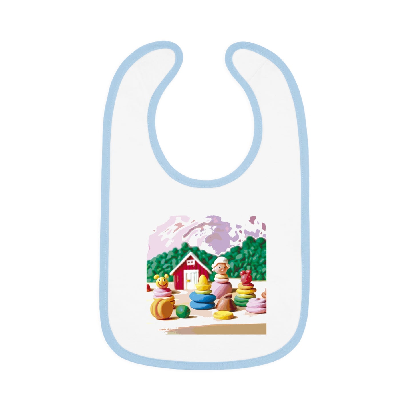 Bib-3 Baby Contrast Trim Jersey Bib