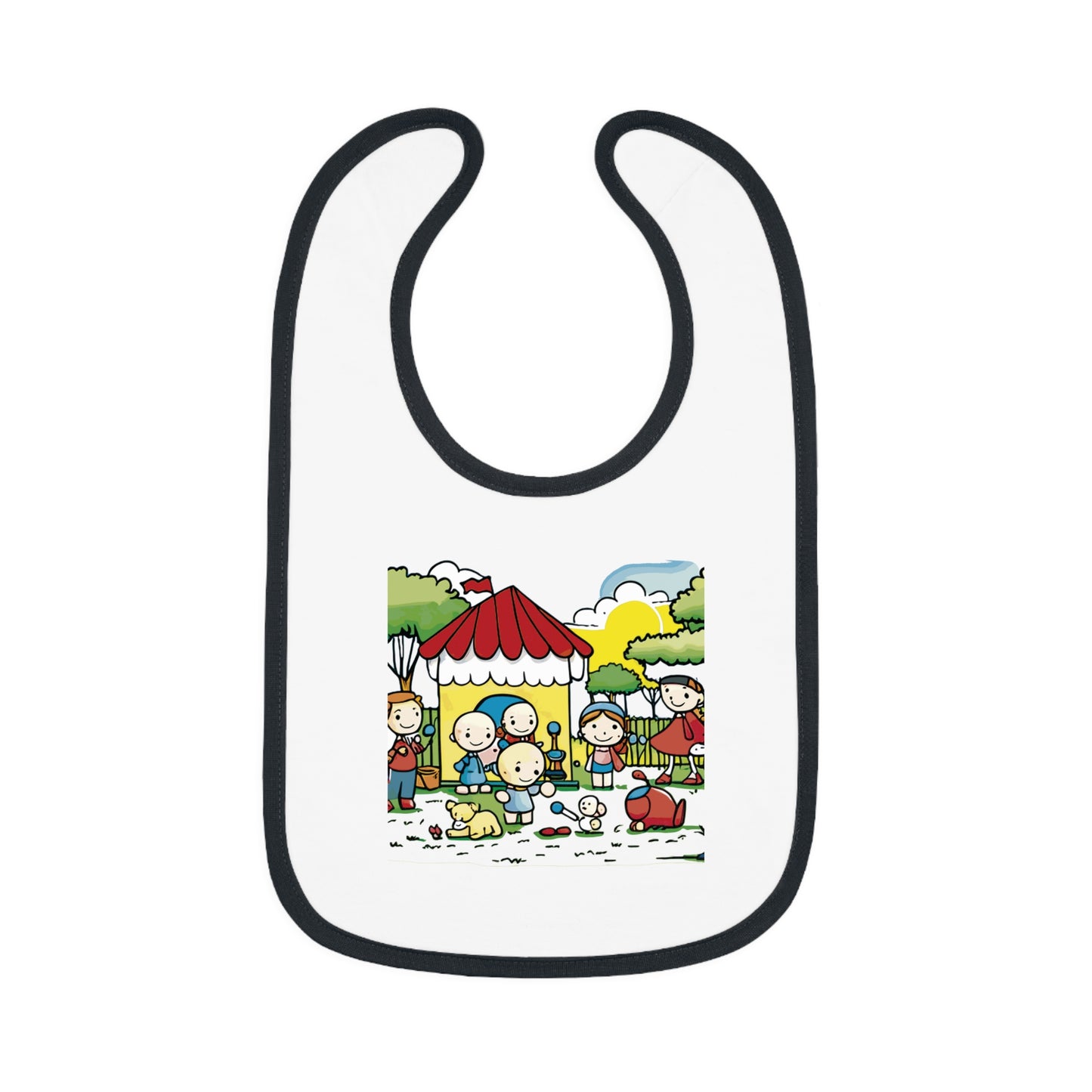 BB-39 Baby Contrast Trim Jersey Bib