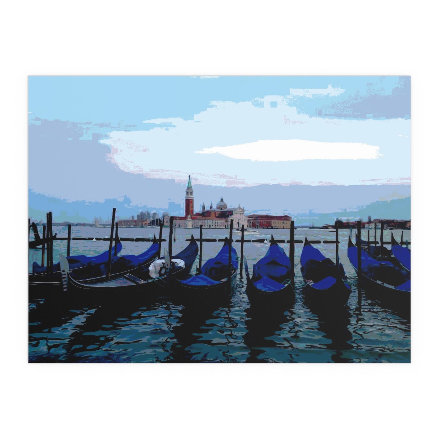 Boat Venice-HP-4 Indoor and Outdoor Silk Posters