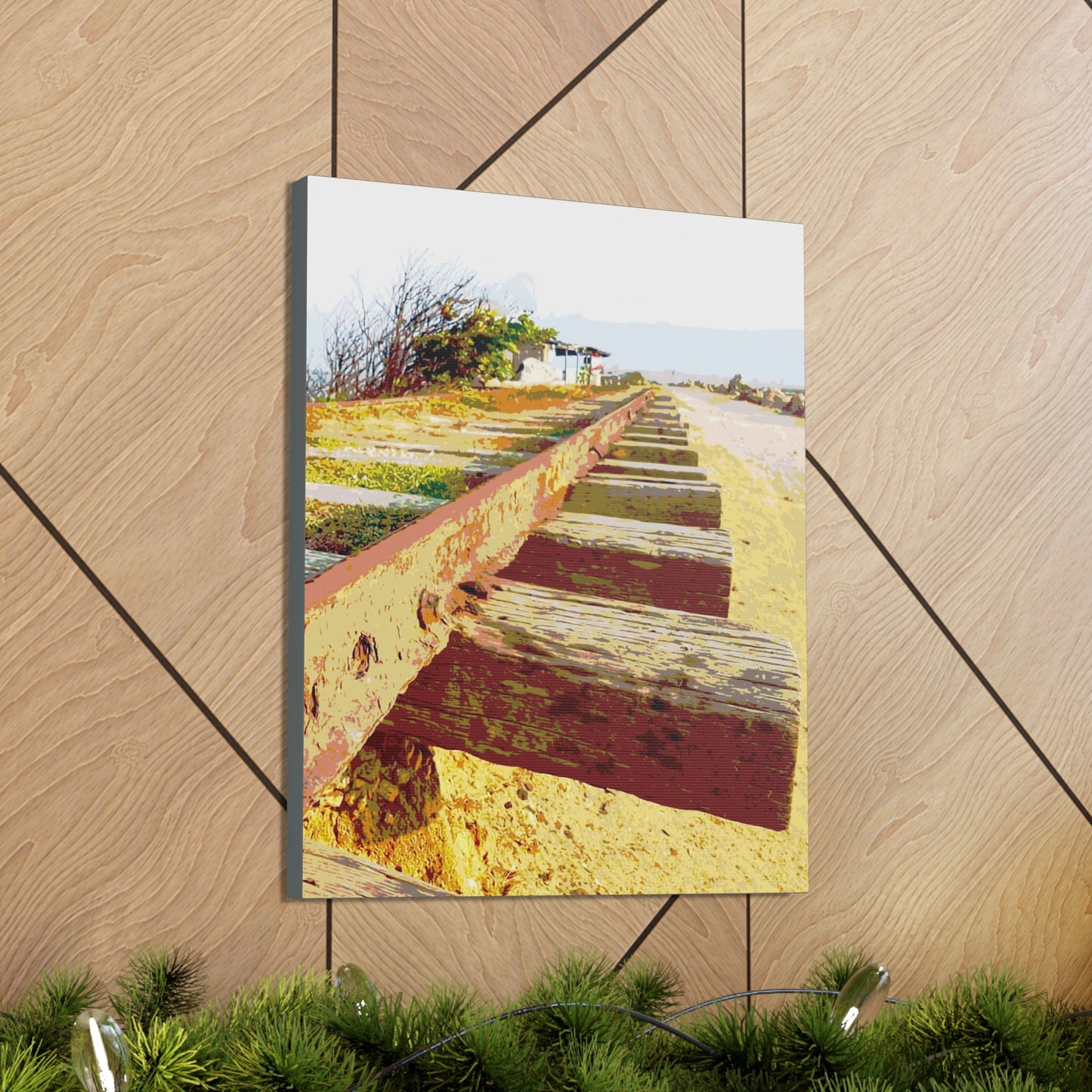 Train tracks-3 Canvas Gallery Wraps