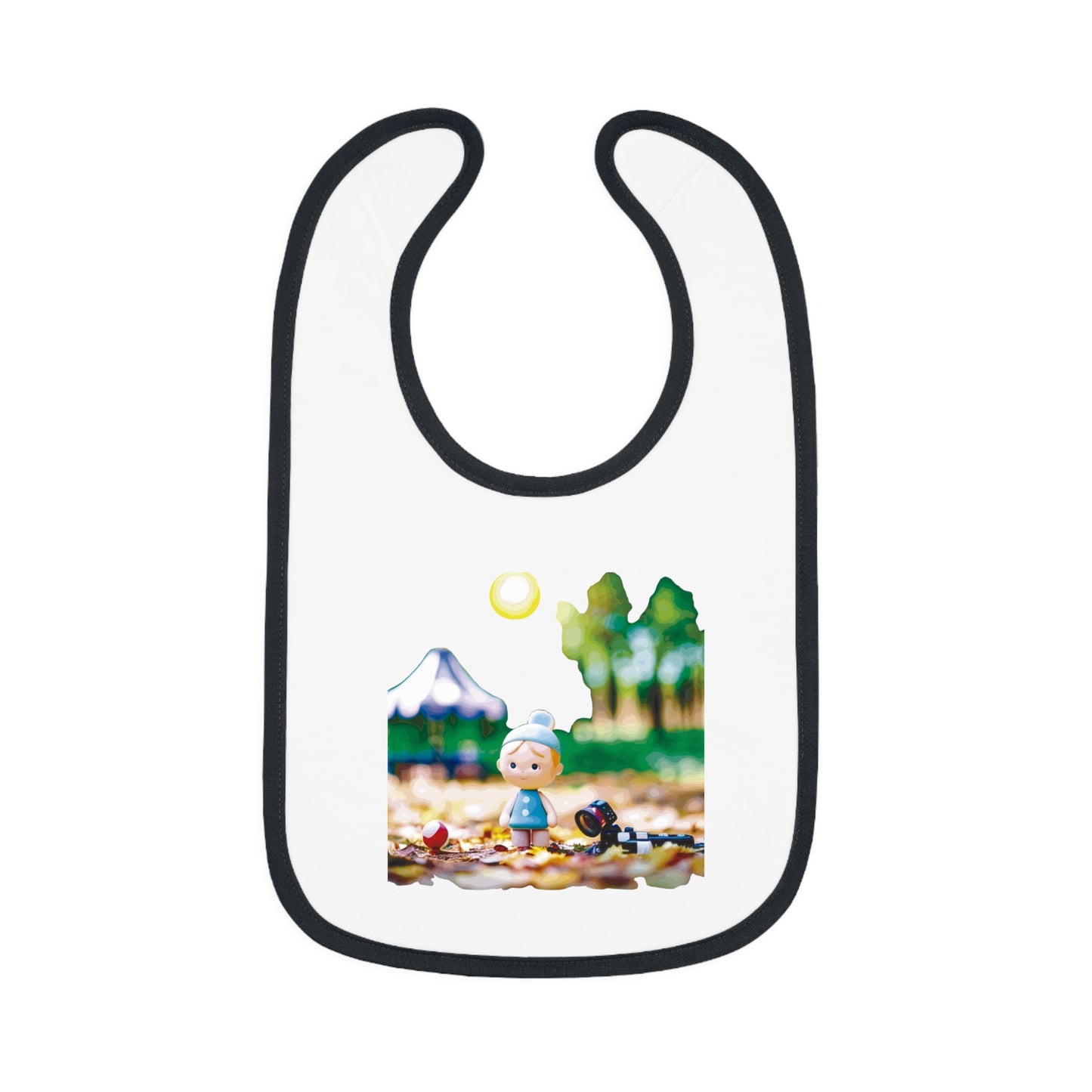 Bib-0 Baby Contrast Trim Jersey Bib