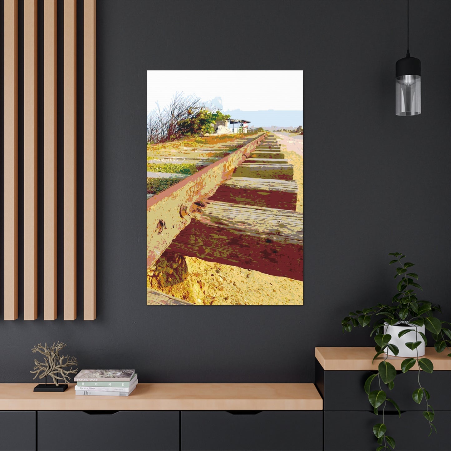 Train tracks-3 Canvas Gallery Wraps