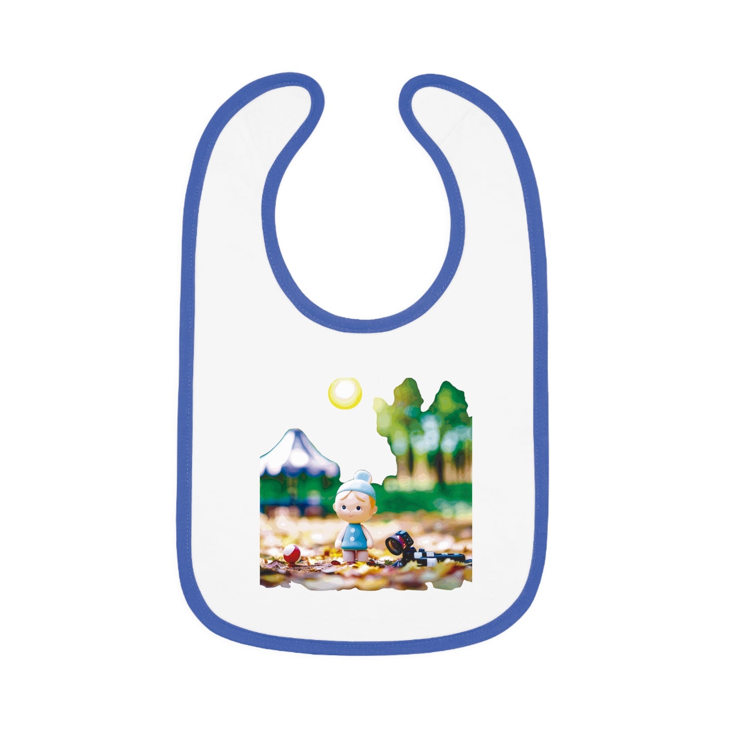 Bib-0 Baby Contrast Trim Jersey Bib