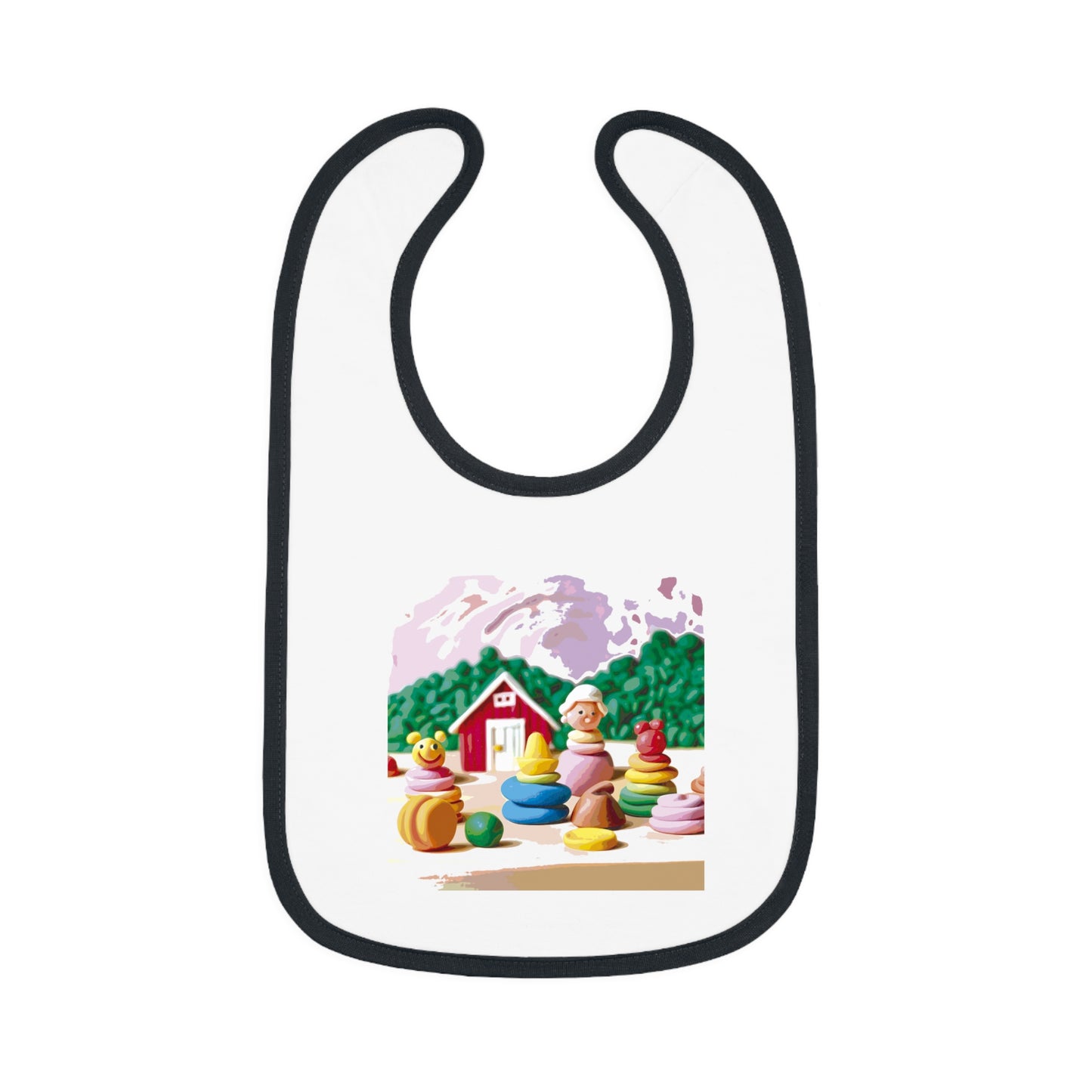 Bib-3 Baby Contrast Trim Jersey Bib